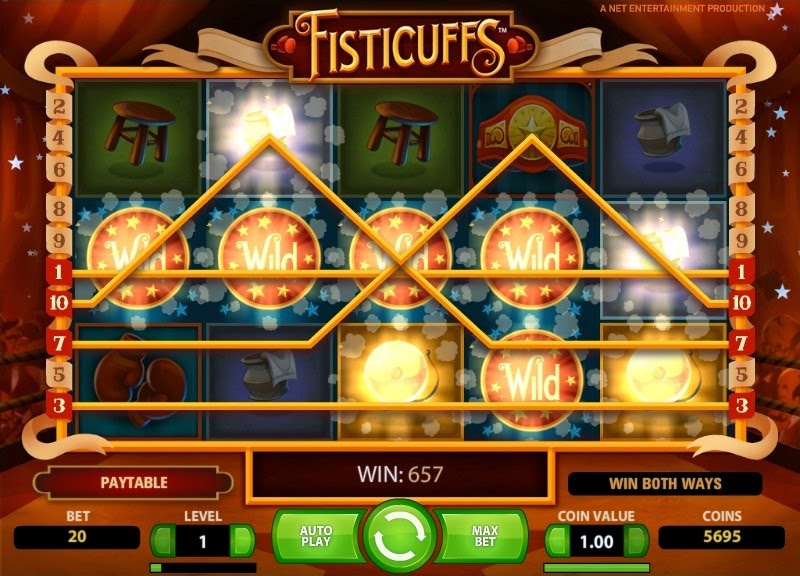 Fisticuffs Video Slot Screen
