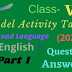 Model Activity Tasks | Second Language (English) | CLASS 5 | Part One | 2021 | PDF | Question & Answer