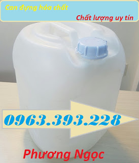 Can nhựa đựng hóa chất, can nhựa HDPE 20L, can nhựa vuông tròn màu trắng 78994e56093bee65b72a