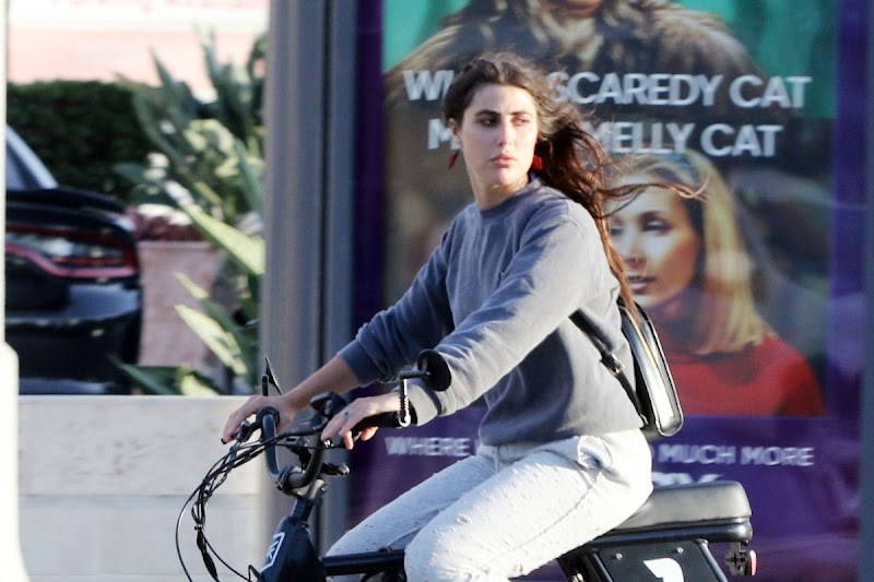 Emma Slater Outside  Bike Riding in Los Angeles 7 May -2020