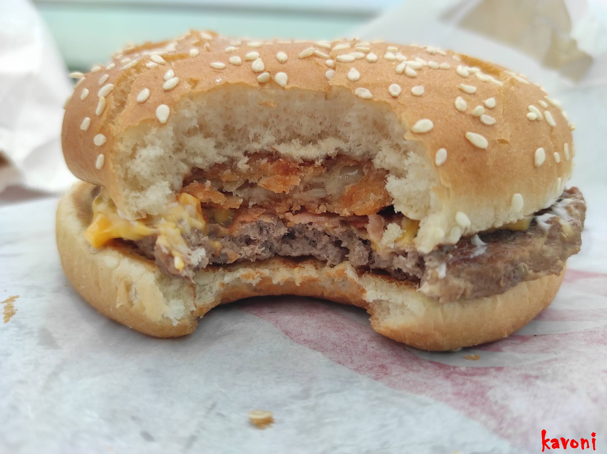 kavoniho žrádlo Rodeo Bacon King, Burger King