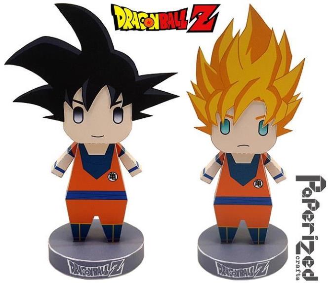 PAPERMAU Dragon Ball Z Son Goku The Saiyan Paper Toy by Paperized