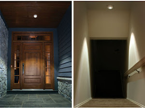 Ceiling light as a porch light and as a stairway light