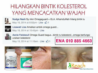 Kolesterol berkurangan dengan amalkan Set Kolesterol Shaklee Omega Guard dan Phytocol dan Lecithin