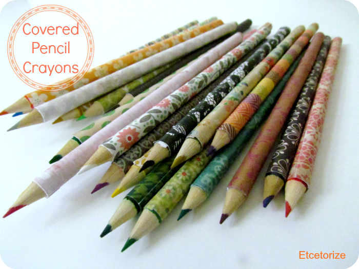 Mod Podge Pencil Crayons, Decorative Crayons, DIY Pencils, Covered Pencils, Easy Mod Podge