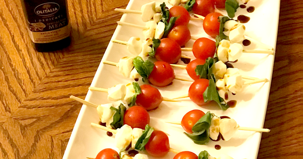 Easy Caprese Salad Bites Appetizer Recipe