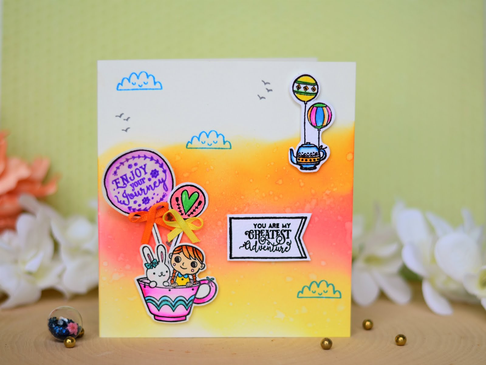 My card picked as Top 3 for Pinkfresh Studio June Challenge