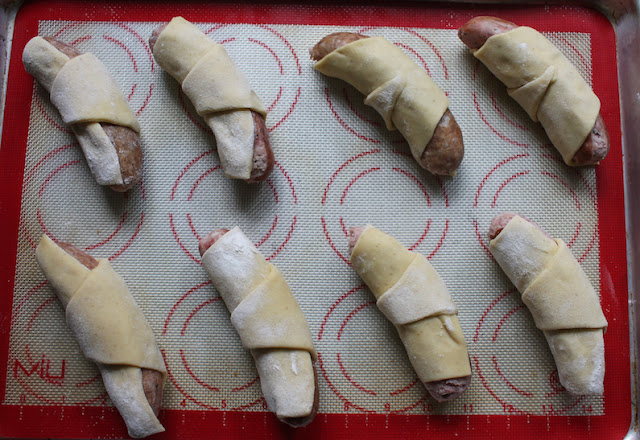 Food Lust People Love: Made one day and baked the next morning, these Sausage Stuffed Sourdough Crescent Rolls are the perfect breakfast at home or on the go.