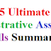15 Ultimate Administrative Assistant Skills Summary