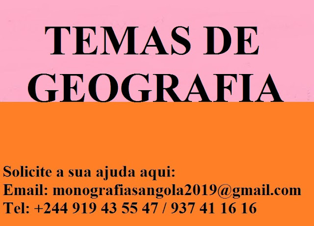 TEMAS DE GEOGRAFIA PARA MONOGRAFIAS E DISSERTAÇÕES - Fukulula