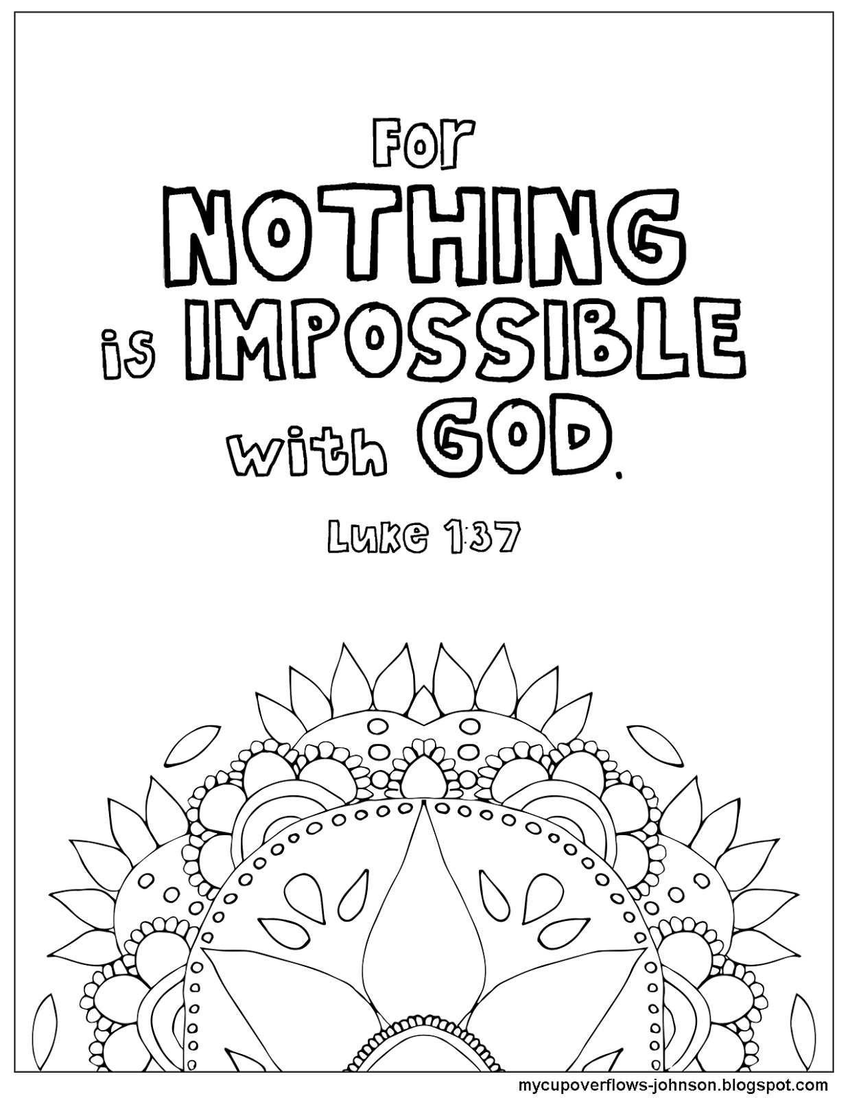 My Cup Overflows: Nothing is Impossible with God