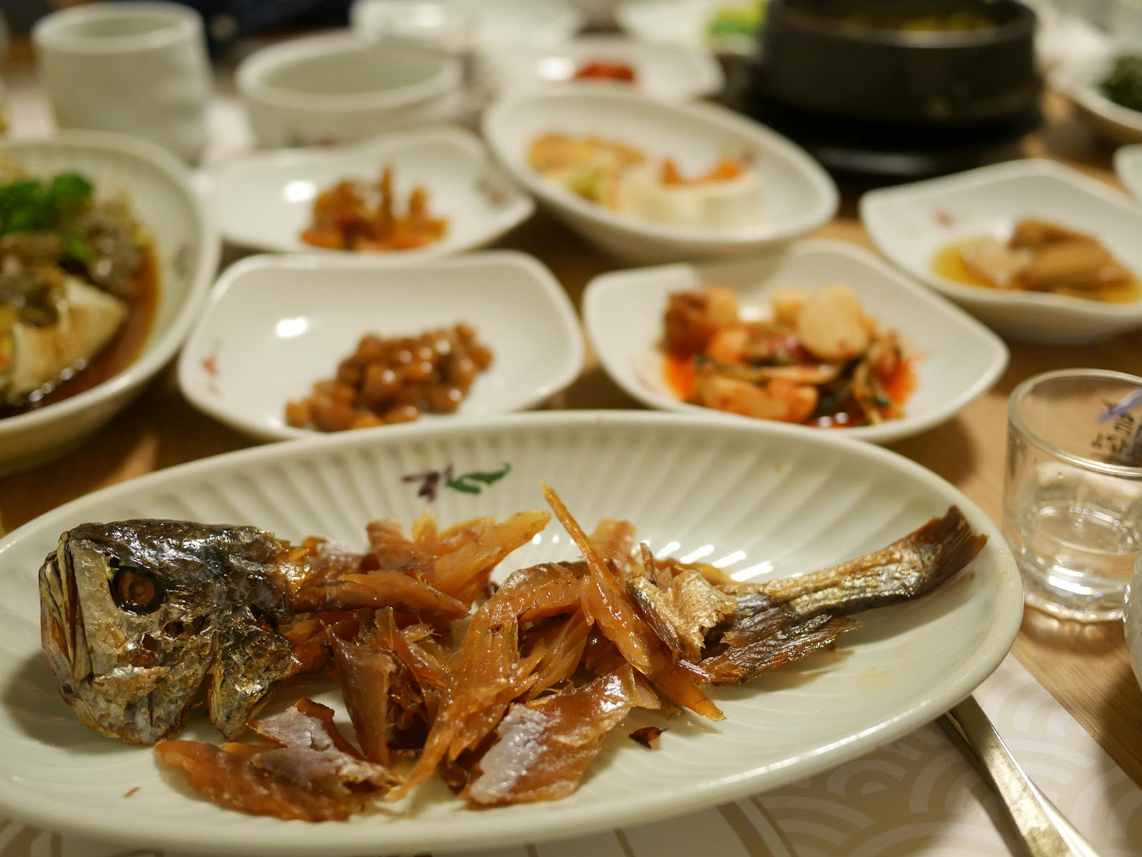 Barley Gulbi Fish and Soy Marinated Crab at Dongshim Seoul Eats