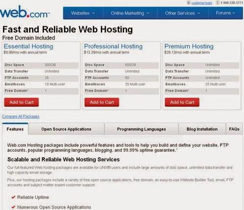 Alojamiento web – Web.com Web Hosting