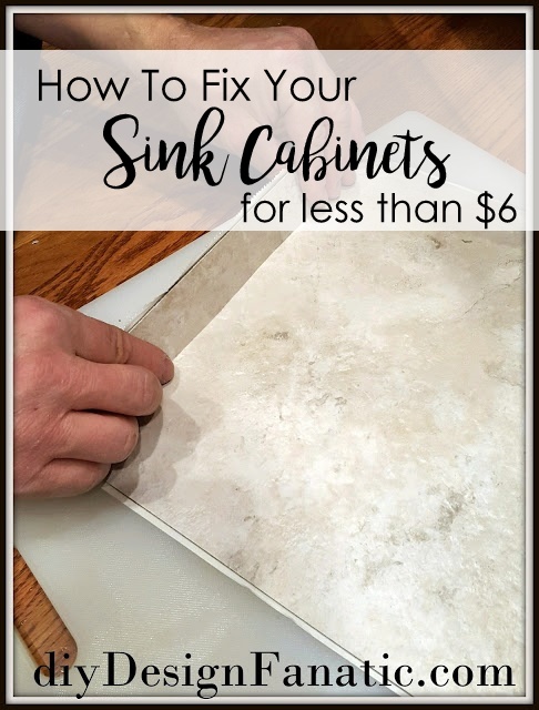 peel and stick tiles, fix your sink cabinets, fix your cabinets, get your homw ready to sell, cottage, cottage style, farmhouse, farmhouse style, diy, diyDesignFanatic.com