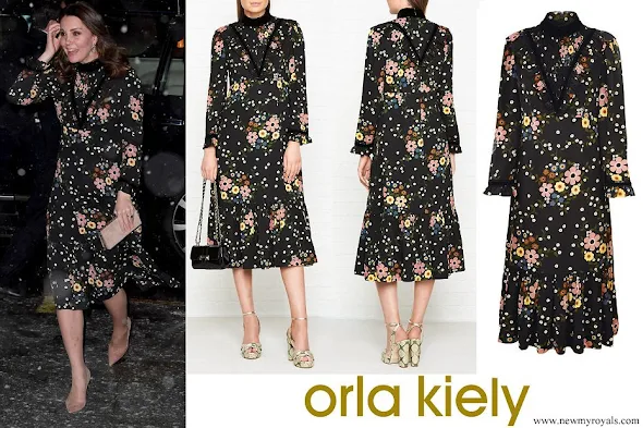 Kate Middleton wore Orla Kiely Margaret Smock Bib Floral Print Dress