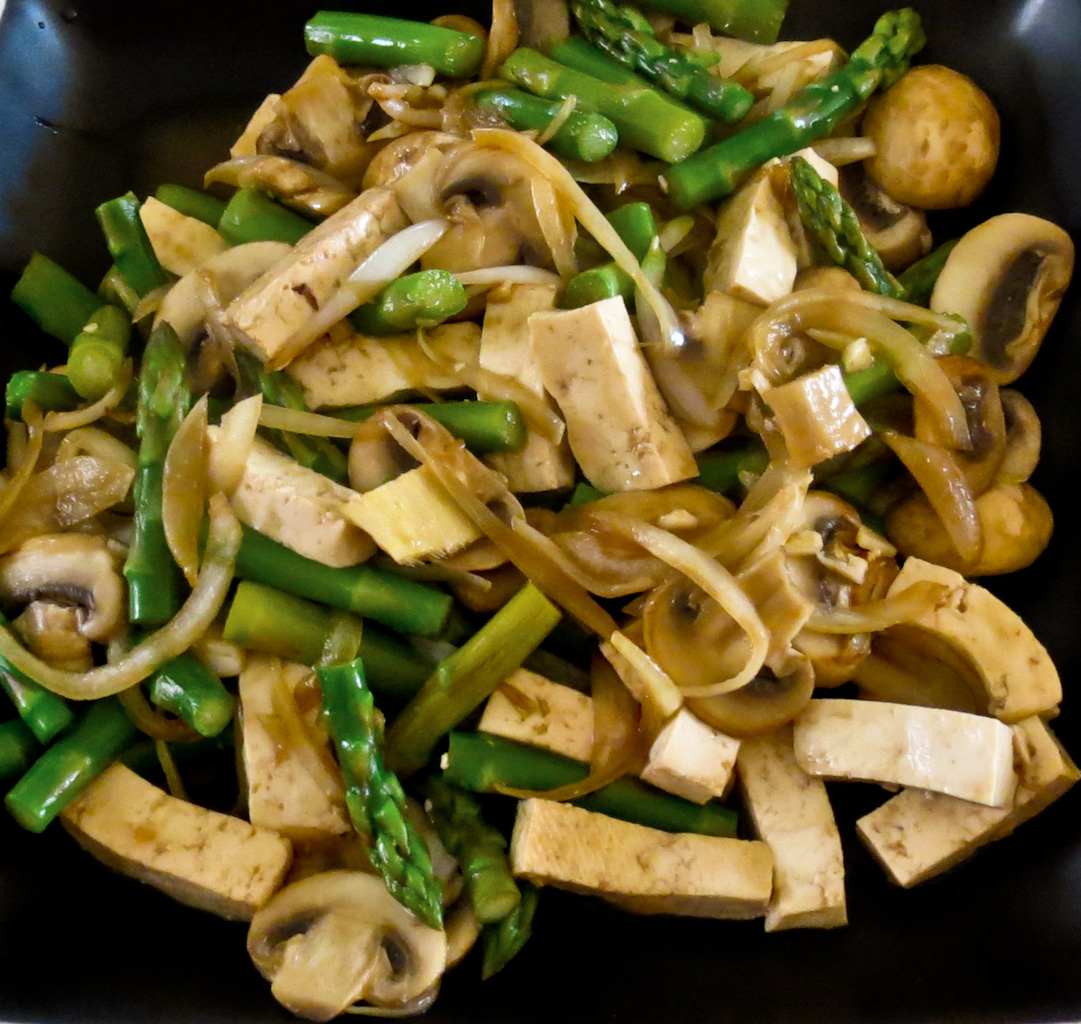 OnTheMoveIn the Galley Asparagus and Mushroom Stir Fry with Tofu