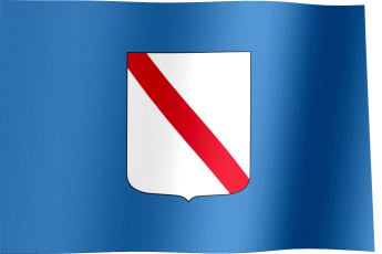 The waving flag of Campania (Animated GIF)