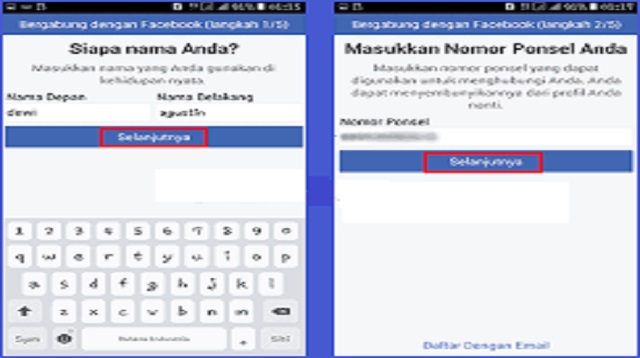 Cara membuat facebook tanpa nomor hp