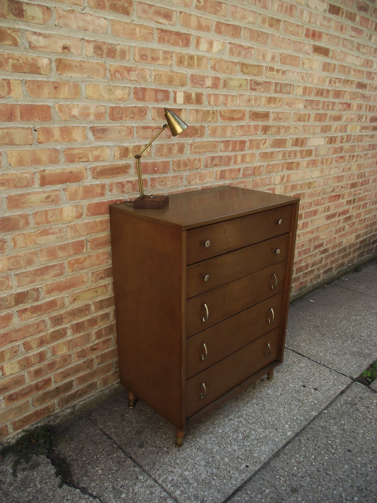 Vintage Ground Vintage Five Drawer Highboy Dresser