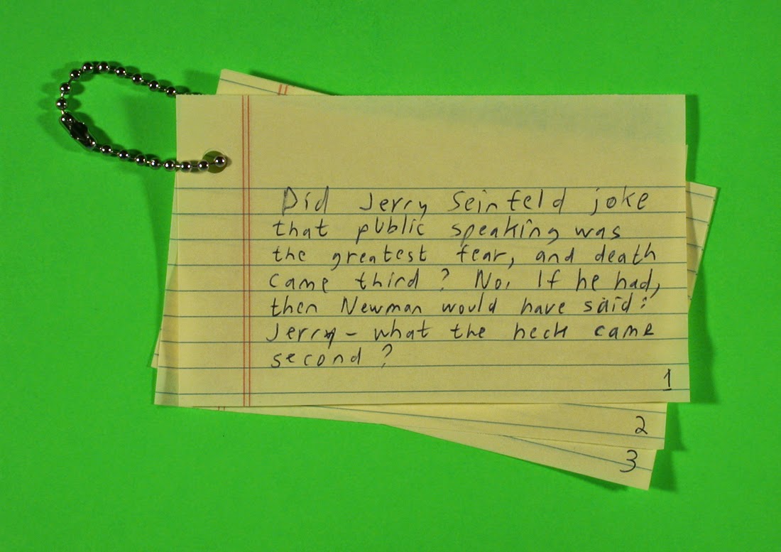 Joyful Public Speaking (from fear to joy) Using note cards confidently