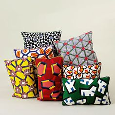 Beautiful DIY African Print No Sew Throw Pillows.