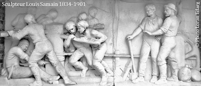 Gare du Midi 1869-1949 - Bruxelles disparu - Hauts-reliefs du portique - Sculpteur Louis Samain - Que sont-ils devenus après la destruction de l'ancienne gare du Midi ? - Bruxelles-Bruxellons