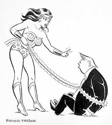 Wonder Woman & Donald Trump by Ramona Fradon