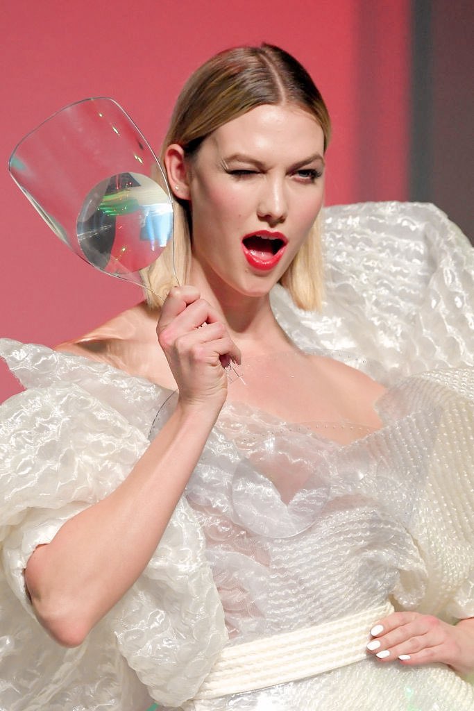 Karlie Kloss is glamorous in white for Jean Paul Gaultier's final Haute