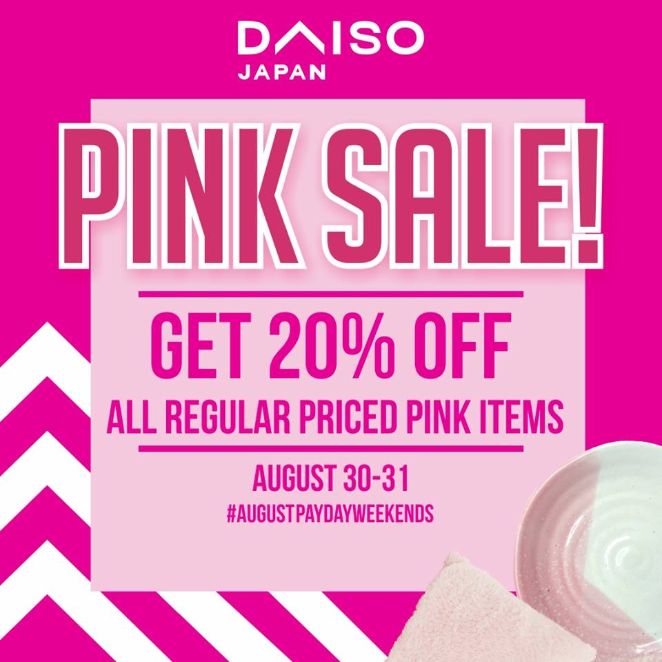 Manila Shopper: Daiso Payday Weekend Pink SALE: Aug 2019