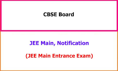 JEE Main Notification JEE Main Notification