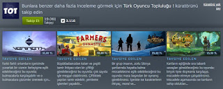 Steam Türk Oyuncu Topluluğu Küratör Sayfası