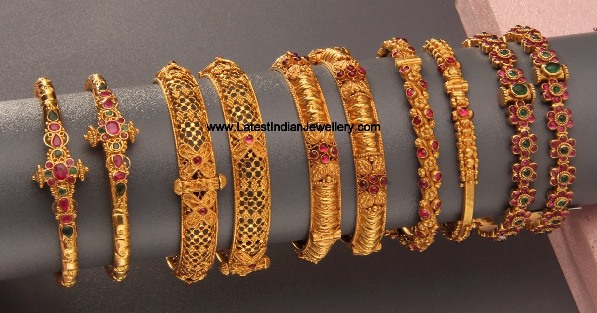 Latest Collection of Gold Bangles and Kada Designs Latest Collection of Gold Bangles and Kada Designs
