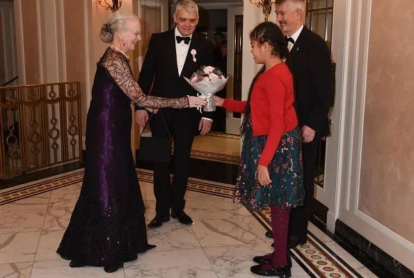 Queen Margrethe and The Duchess of Gloucester attended Grand Gala Dinner held in Park Lane Ball Room at Dorchester Hotel