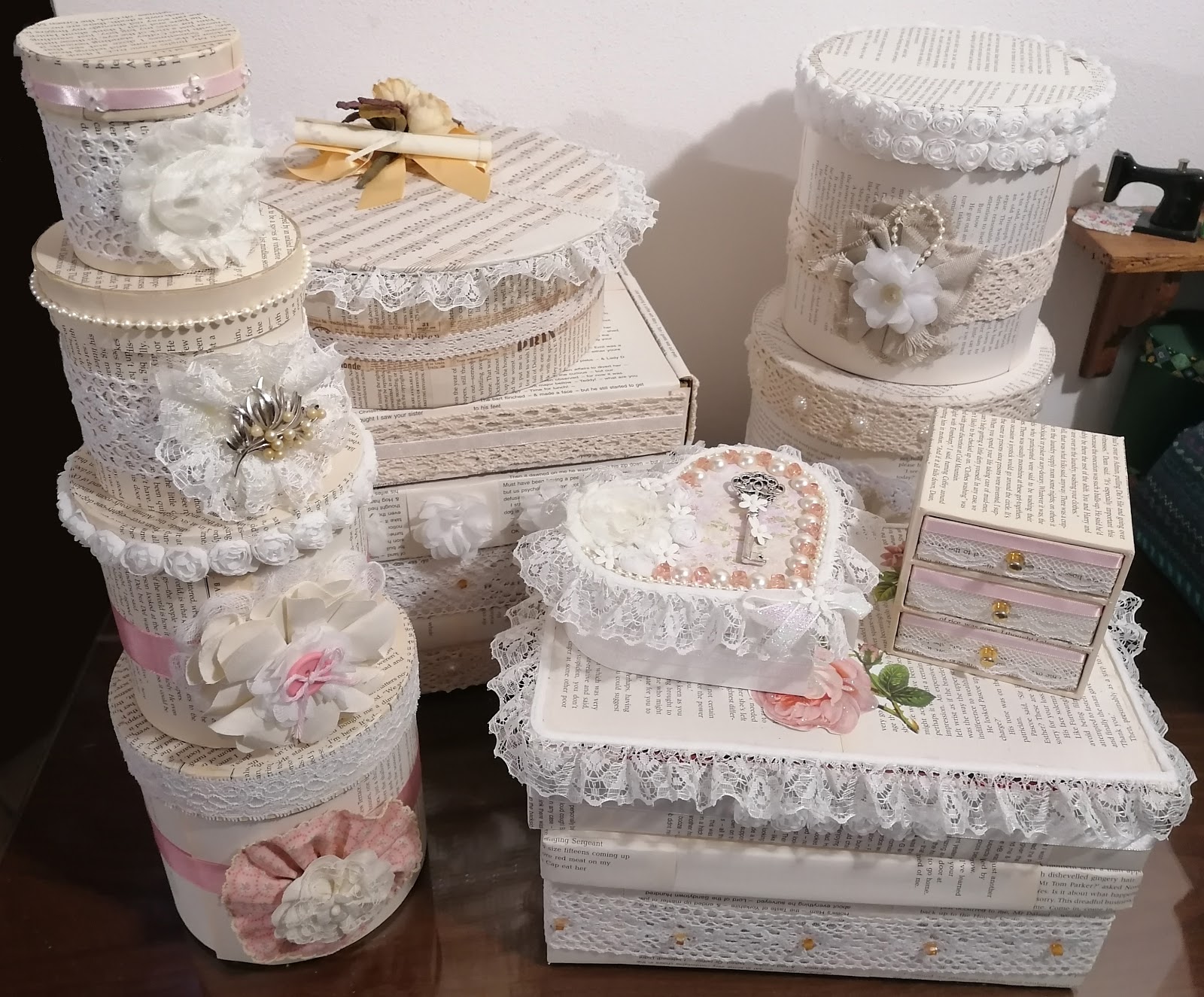 Shabby Chic Boxes Inexpensive Decorating & Storage Idea