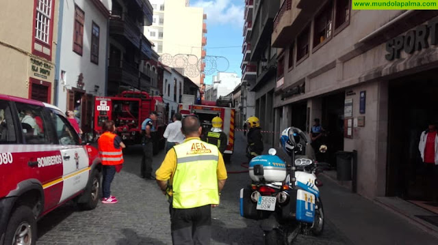 Se produce un incendio en una vivienda de Santa Cruz de La Palma