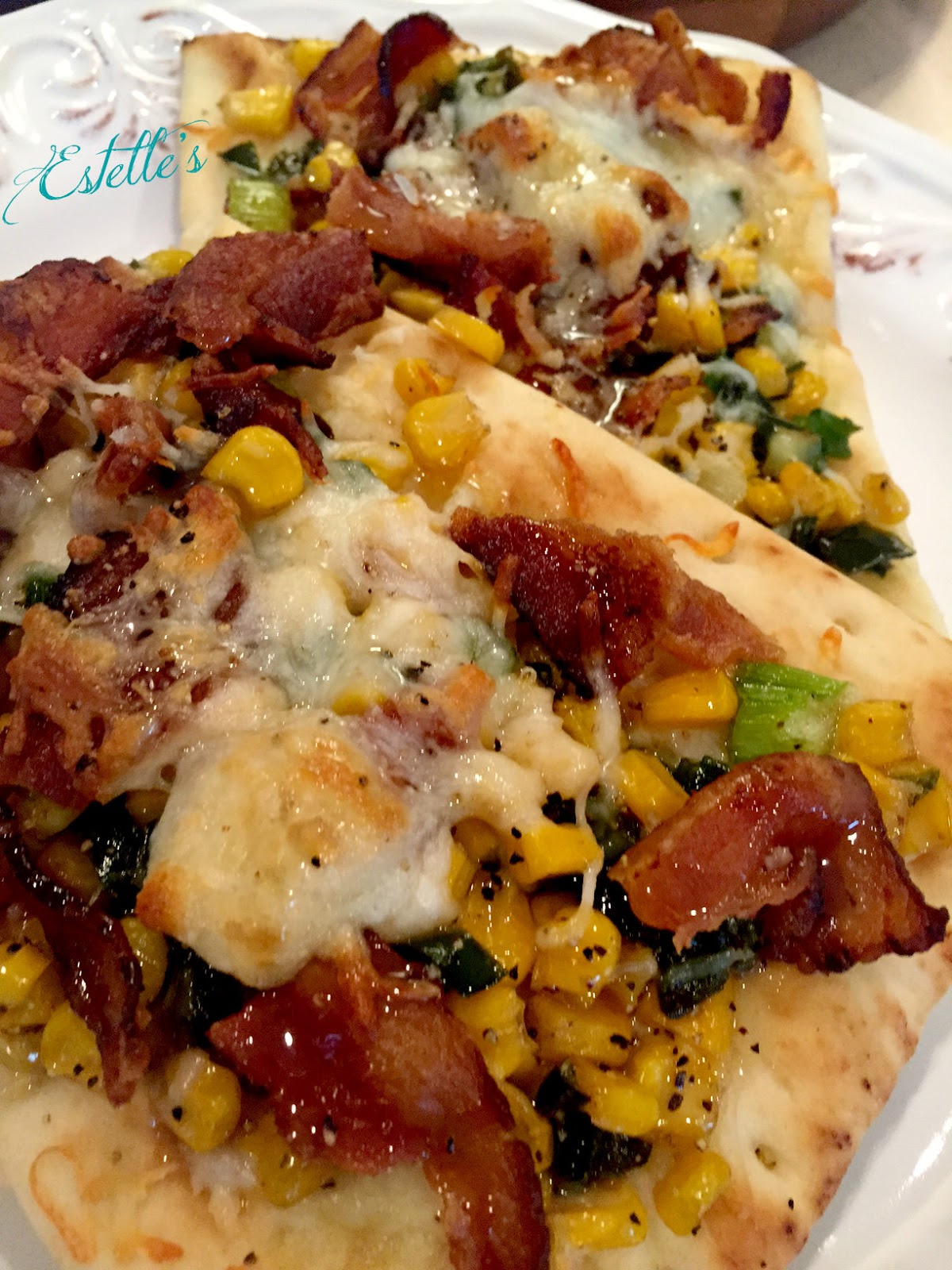 Estelle's BACON AND CHEESE FLATBREADS