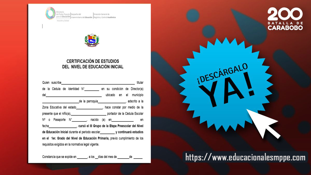 ATENCIÓN DIRECTORES DEL NIVEL INICIAL Y PRIMARIA + FORMATOS DE: Certificado  de Estudios y Constancia de Prosecución 2022