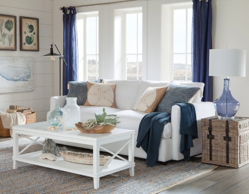 Coastal Cottage Style Living Room Design Inspiration Image