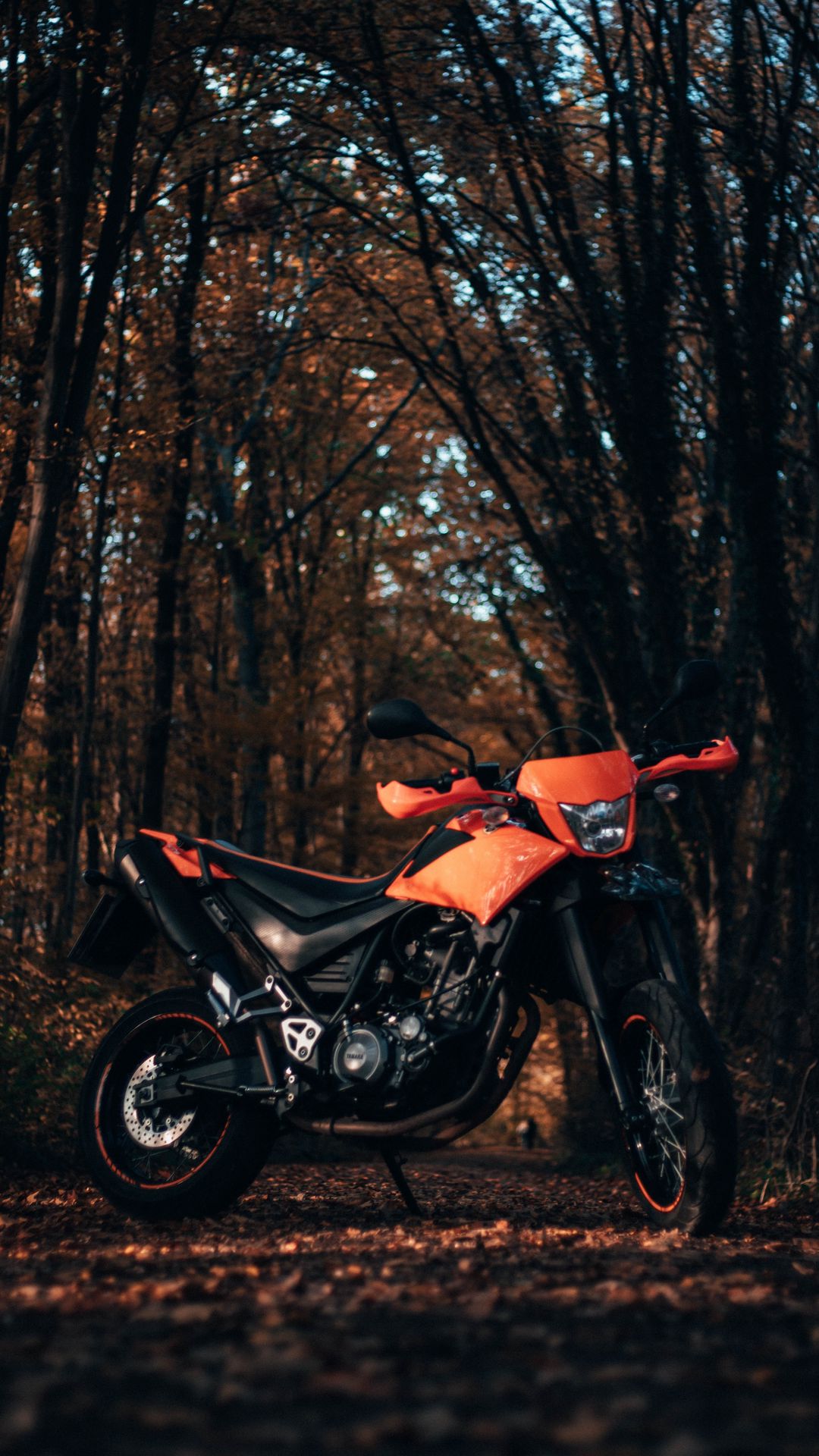 HD Wallpaper Orange Black Motorcycle