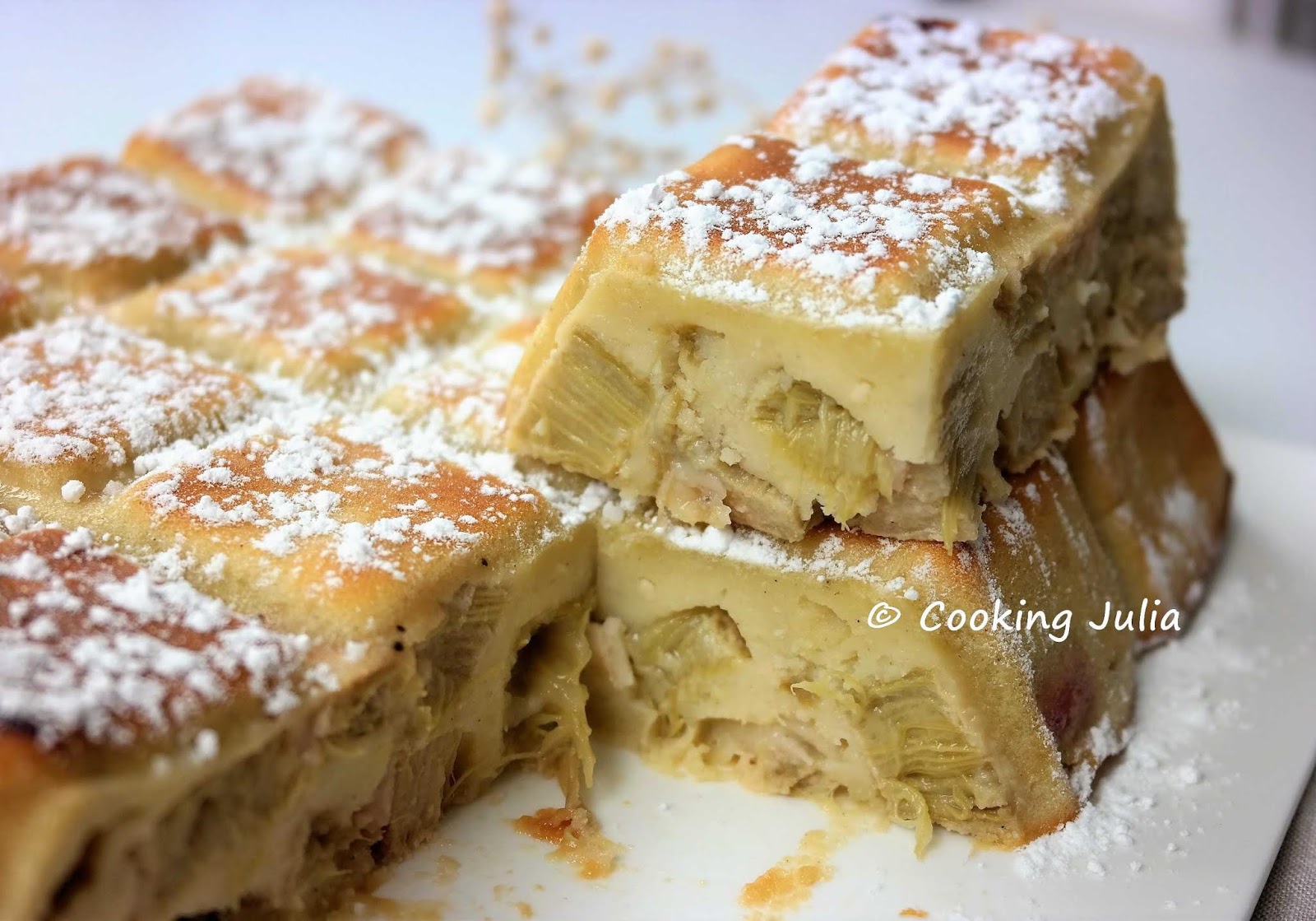 Cooking Julia Gateau Flan A La Rhubarbe