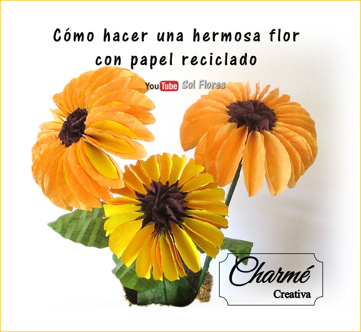 Cómo hacer una hermosa flor con papel reciclado