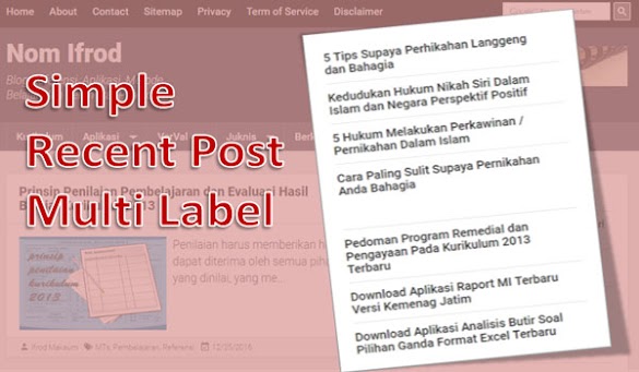 Modifikasi Simple Recent Post Multi Blog Kompi Ajaib Menjadi Multi Label