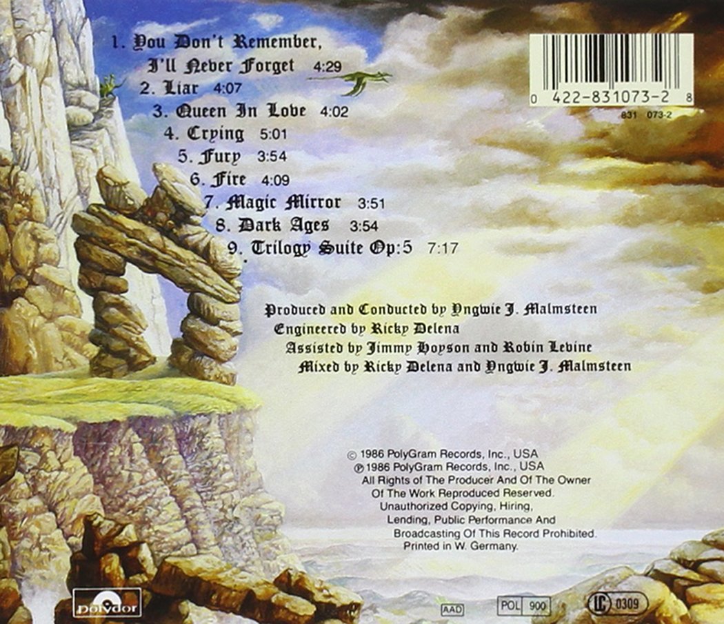 Classic Rock Covers Database Yngwie Malmsteen Trilogy 1986