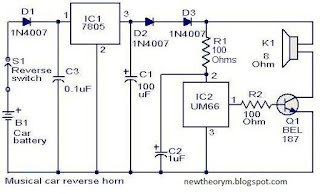 Musical car reverse horn circuit - NewTheory