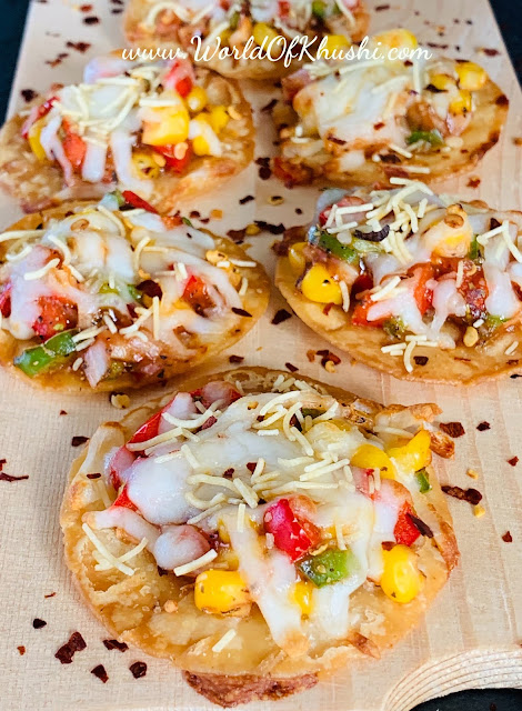 Chatpati Papdi Pizza Bites | Recipe