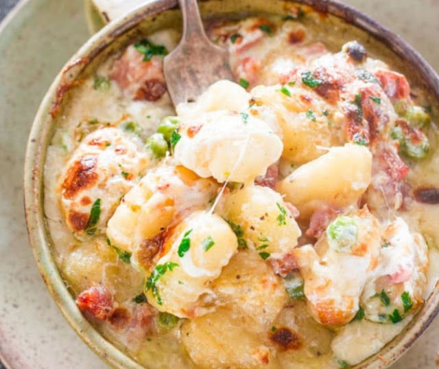 One-Skillet Ham And Cheese Gnocchi One-Skillet Ham And Cheese Gnocchi