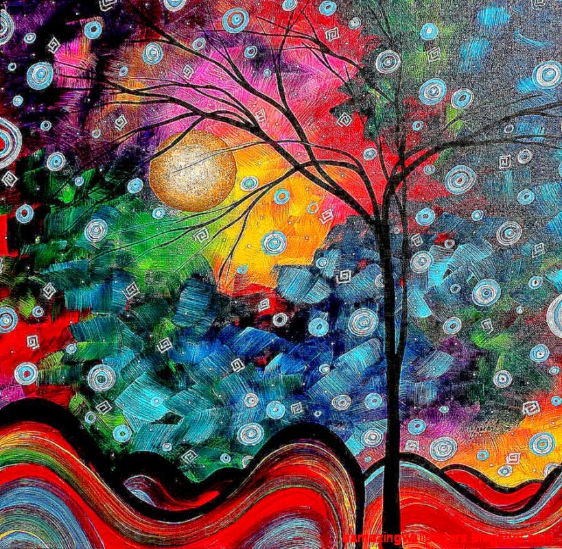famous abstract tree paintings   Inspire Painting