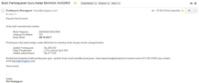 Pengalaman Mengajar Melalui Ruangguru Com