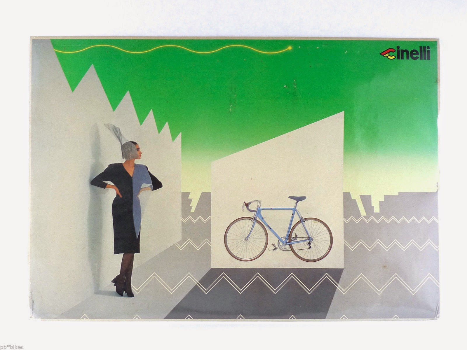Cinelli Fashion Poster A4 Advertising Campagnolo C Record Delta Master C40