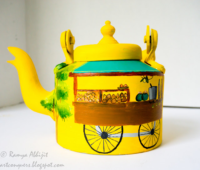 Artconquers Kettle Painting Designs Acrylic Colors